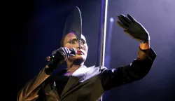 Grace Jones in concert - London Grace Jones performs on stage at the Roundhouse, London.