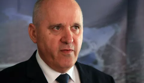 Opatija, 12.06.2025. - U Opatiji su započeli XIX. Dani Hrvatske komore inženjera građevinarstva. Na danima je sudjelovao i potpredsjednik Vlade i ministar prostornog uređenja, graditeljstva i državne imovine Branko Bačić. Na fotografiji Branko Bačić. foto HINA/ Miljenko KLEPAC/ tm