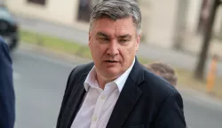 02.06.2025., Zagreb - Odrzana premijera predstave "Juha brace Marx" Kokana Mladenovica u Kazalistu Komedija. predsjednik RH Zoran Milanovic Photo: Luka Antunac/PIXSELL