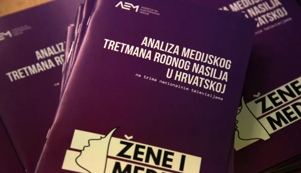 Zagreb, 04.12.2018. - Predstavljanje Analize medijskog tretmana rodnog nasilja u Hrvatskoj na trima nacionalnim televizijama, koju je provela Agencija za elektroničke medije. foto HINA/ Zvonimir KUHTIĆ/ zk