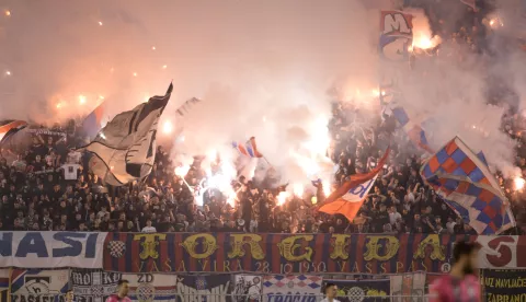 Split, 13.04.2025. - Susret 29. kola HNL-a Hajduk - Lokomotiva. foto HINA/ Mario STRMOTIĆ/ MS