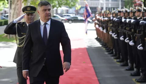Zagreb, 28.05.2025. - Svečana akademija povodom obilježavanja Dana Hrvatske vojske, Dana Hrvatske kopnene vojske i 34. obljetnice ustrojavanja Hrvatske vojske. Na fotografiji Zoran Milanović.foto HINA/ Admir BULJUBAŠIĆ/ abu