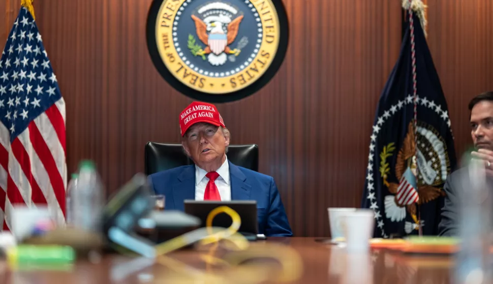 epa12190408 A handout photo made available by the White House shows US President Donald Trump in the Situation Room of the White House in Washington, DC, USA, 21 June 2025. Later in the day, President Trump spoke to the nation about the US bombing of nuclear sites at three places in Iran: Fordow, Natanz and Esfahan. EPA/WHITE HOUSE/HANDOUT EDITORIAL USE ONLY/NO SALESHANDOUT EDITORIAL USE ONLY/NO SALES
