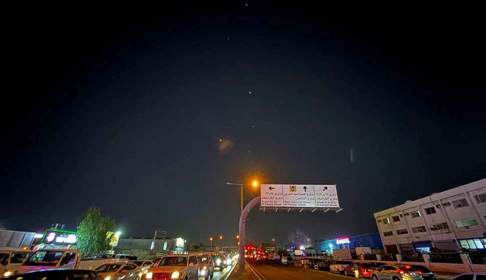 Traces are seen in the sky after Iran's armed forces say they targeted The Al-Udeid base in a missile attack, as seen from Doha, Qatar, June 23, 2025. REUTERS/Stringer  TPX IMAGES OF THE DAY Photo: STRINGER/REUTERS