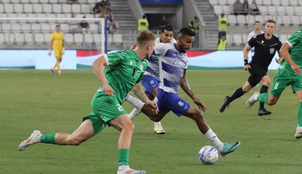 Osijek, 25. 07. 20'24, Opus Arena, Europska konferencijska liga, Drugo kolo kvalifikacija. Utakmica Osijek - FCI Levadia Tallinn. Renan Guedes (42).snimio GOJKO MITIĆ