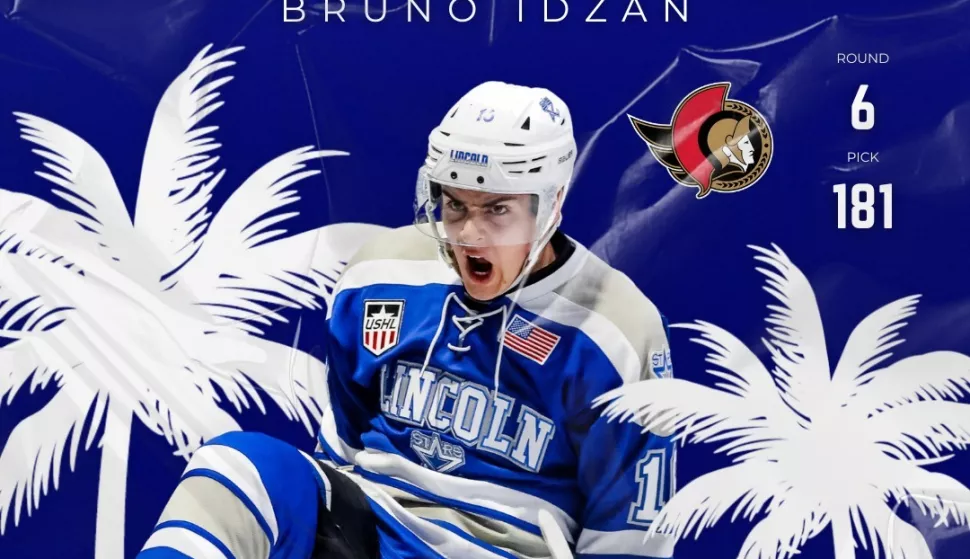 LOS ANGELES, 29. lipnja 2025. (Hina) - Mladi hrvatski hokeja&scaron;, 19-godi&scaron;nji Bruno Idžan postao je prvi Hrvat koji je izabran na draftu najjače svjetske lige NHL-a, njega su u drugog dana drafta &scaron;estoj rundi kao ukupno 181. izabrali Ottawa Senatorsi. 