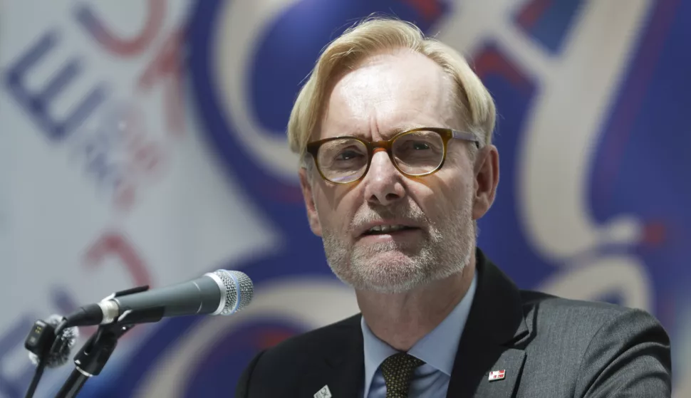 Zagreb, 01.07.2025. - Dansko veleposlanstvo predstavilo je dansko predsjedanje EU-om u Hrvatskom prirodoslovnom muzeju. Na fotografiji Ole Frijs-Madsen. foto HINA/ Lana SLIVAR DOMINIĆ/ lsd