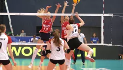 Osijek, 02. 07. 2025., Dvorana Gradski vrt, Svjetsko prvenstvo, odbojka, U19, Hrvatska - NjemačkaSNIMIO BRUNO JOBST
