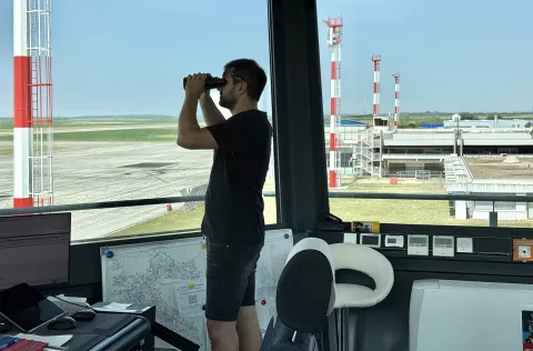 Klisa, 13. 06. 2025., Zračna luka Osijek, ZLO, obilazak, detalji, ilustracije, kontrolni toranj; unutrašnjost; kontrola letaSNIMIO BRUNO JOBST