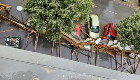 Olujni vjetar, srušena skela, Hrvatska pošta