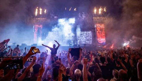 Zagreb, 05.07.2025 - Koncert Marka Perkovića Thompsona na zagrebačkom Hipodromu. Na slici publika ispred pozornice.foto HINA/ Damir SENČAR/ ds