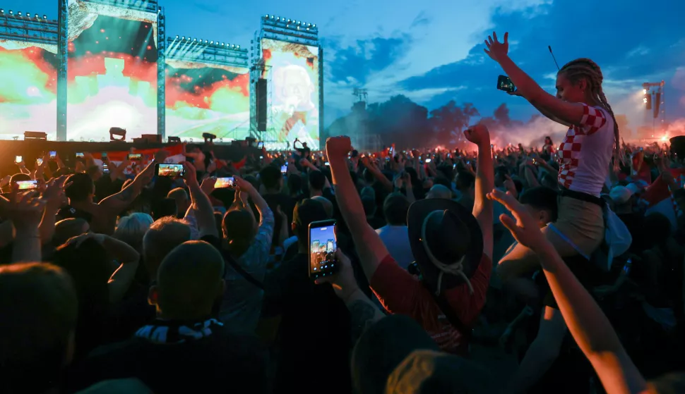 Zagreb, 05.07.2025 - Koncert Marka Perkovića Thompsona na zagrebačkom Hipodromu. Na slici publika tijekom koncerta.foto HINA/ Damir SENČAR/ ds