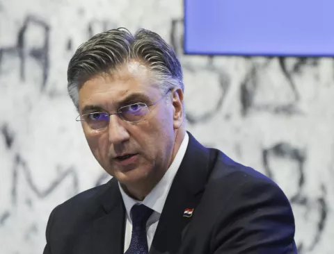 Zagreb, 08.07.2025. - Hrvatska gospodarska komora organizirala je Hrvatsko - estonski gospodarski forum. Na fotografiji Andrej Plenković. foto HINA/ Lana SLIVAR DOMINIĆ/ lsd