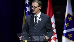 Zagreb, 10.07.2025. - Komemorativni program obilježavanja 30. godišnjice genocida u Srebrenici. Na fotografiji predsjednik Sabora Gordan Jandroković. foto HINA/ Lana SLIVAR DOMINIĆ/ lsd