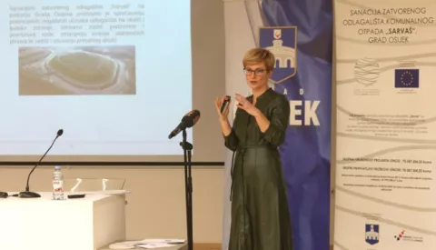 Osijek, 16. 12. 2022, Stara pekara, Zavrsna konferencija projekta Sanacija zavornenog odlagalista komunalnog otpada "Sarvas". Natasa Bosnjak.snimio GOJKO MITIĆ