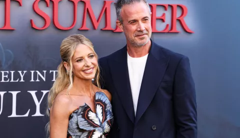 American actress Sarah Michelle Gellar and husband/American actor Freddie Prinze Jr. arrive at the Los Angeles Premiere Of Columbia Pictures 'I Know What You Did Last Summer' held at The United Theater on Broadway at STILE Downtown Los Angeles by Kasa on July 14, 2025 in Los Angeles, California, United States. Photo by Xavier Collin/Image Press Agency/ABACAPRESS.COM Photo: Collin Xavier/Image Press Agency/ABACA/ABACA