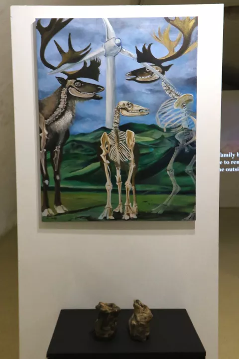 Osijek 18. 07. 2025, Galerija, Kazamat, Osijek, otvorenje izložbe "Unraveling the Elephant - ExpLoring spirals in thE PHysicAl curreNT", Tajlandska slikarica, Lin Pei Han.snimio GOJKO MITIĆ