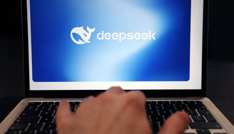 epa11858235 The logo of Chinese startup DeepSeek on a computer screen in London, Britain, 28 January 2025. Shares in major tech firms plummeted following the growing popularity of Deepseek, a Chinese artificial intelligence (AI) app that offers comparable performance at a fraction of the cost of its rivals. This surge in popularity led to a significant drop in investor confidence in the US and Europe, with US tech giant Nvidia losing a sixth of its company value. EPA/ANDY RAIN