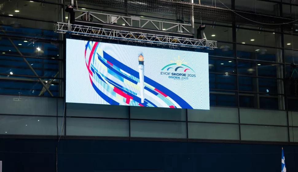 Osijek, 21.7.2025.- U osje?kom dvorani Gradski vrt sve?ano je otvoren Europski olimpijski festival mladih (EYOF) kojemu je Osijek doma?in do subote (26. srpnja) za oko 500 gimnasti?arki i gimnasti?ara iz 40 europskih zemalja.foto HINA/ Reroot./ Marko Bani?/ ua