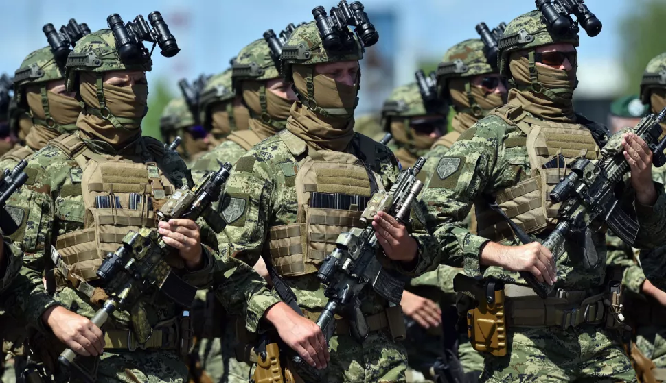 Zagreb, 22.07.2025 (novosti) - uvjezbavanje pjesackih postrojbi uoci svecanog vojnog mimohoda 31.srpnja 2025.foto Davor Kovacevicnovosti