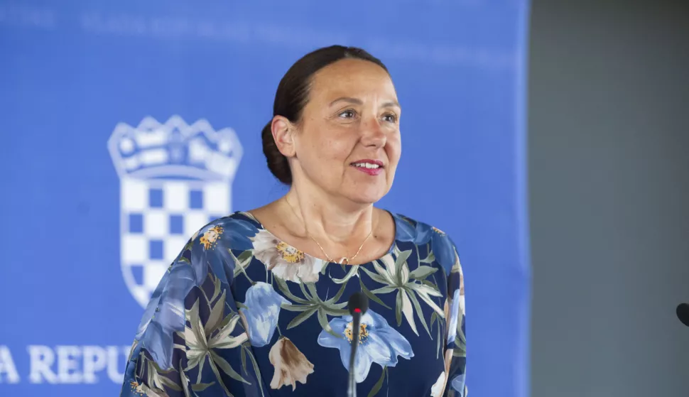 Zagreb, 03.07.2025 - Izjave nakon sjednice Vlade RH. Na fotografiji Irena Hrstić. foto HINA/ Daniel KASAP/ dk