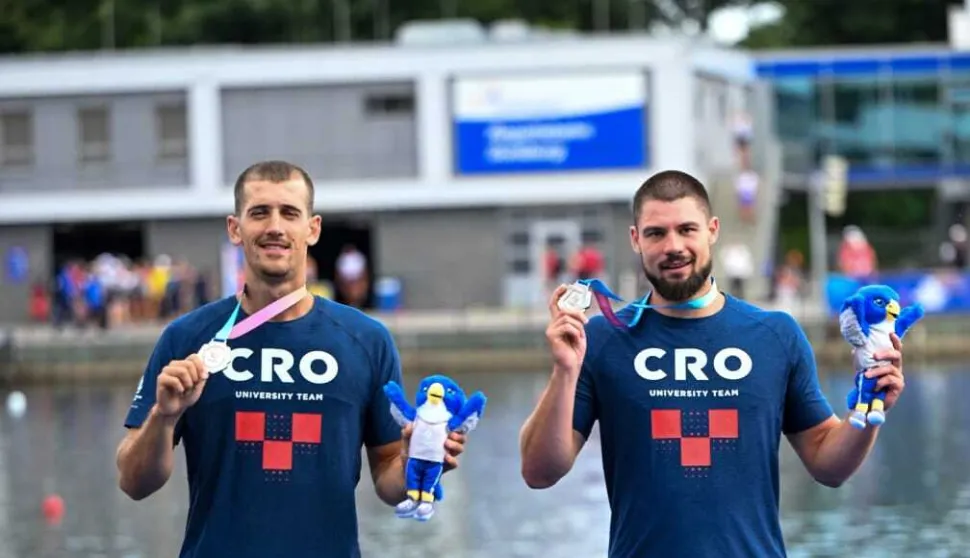 MAHMUTOVIĆ I BORKOVIĆ SREBRNI U VESLAČKOM DVOJCU NA PARIĆE NA UNIVERZIJADI U NJEMAČKOJFOTO: HASS/Unisport HR