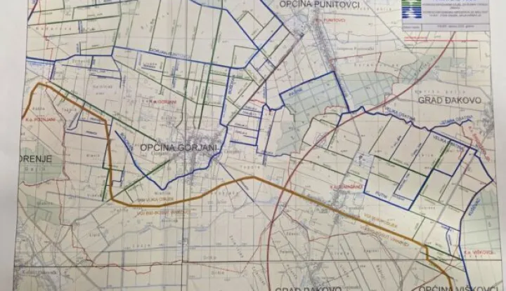 GorjaniSrpanj 2025.Karta radova na odvodnim kanalima