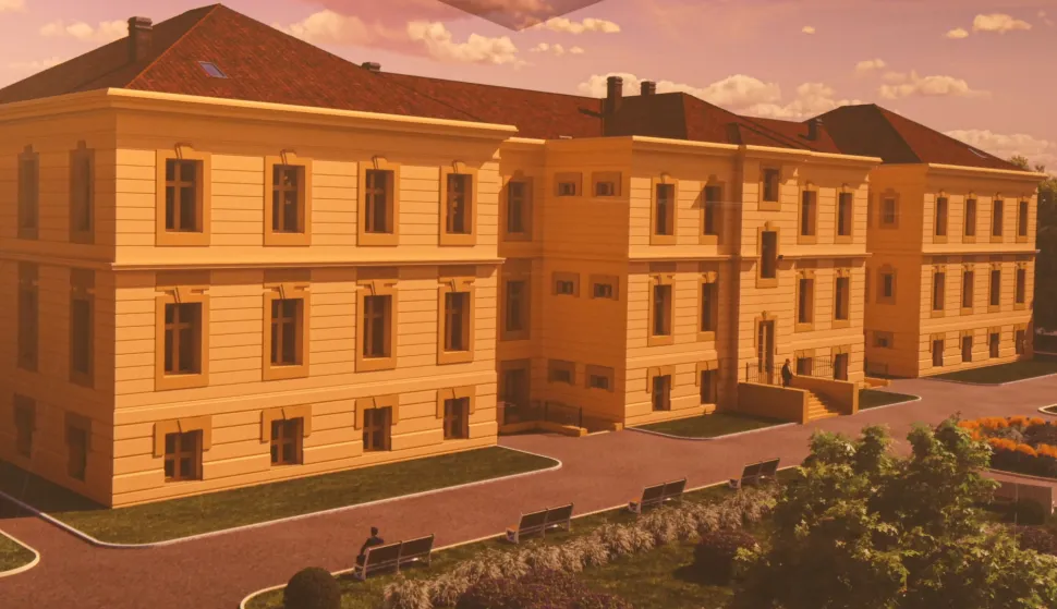 Pakrac, 2.8.2025. - U Pakracu počinje uređenje prvog braniteljskog centra u kojima će braniteljima u zdravstvenoj i socijalnoj potrebi biti omogućeni trajna skrb i boravak. Na fotografiji budući prvi braniteljski centar u Pakracu. foto HINA/ Nikola BLAŽEKOVIĆ/ nb