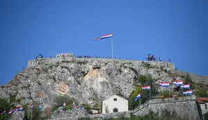 Knin, 5.08. 2024 -Knin, 05.08.2024 - Proslava Dana pobjede i domovinske zahvalnosti i Dana hrvatskih branitelja te 29. obljetnice vojno-redarstvene operacije Oluja u Kninu. foto HINA/ Mario STRMOTIĆ/ ms 