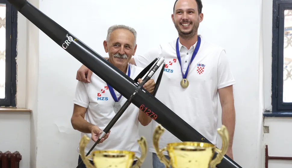 Osijek, 31. 07. 2025., Dom tehnike, avijatičari, zrakoplovno modelarstvo, Svjetsko prvenstvo u zrakoplovnom modelarstvu - Rumunjska, Vinko Tomljanović; Igor NiševićSNIMIO BRUNO JOBST