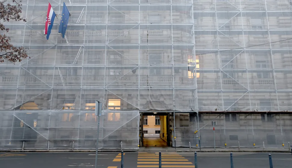 05.02.2024., Zagreb - Nakon sto su objavljenje poruke poslane sucu Ivanu Turudicu, a koje su izuzete iz mobitela Josipe Rimac, Vrhovni sud ce zatraziti sve podatke koji su proteklih dana izašli u javnost i na osnovu njih odnijeti odluku. Zgrada Vrhovnog suda, ilustracija Photo: Patrik Macek/PIXSELL