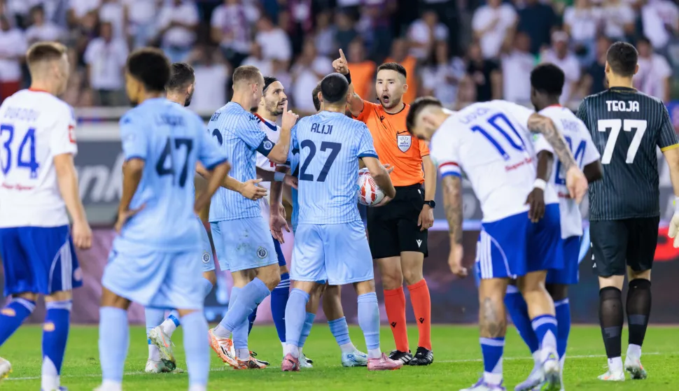 Split, 07.08.2025. - Prva utakmica 3. pretkola nogometne Konferencijske lige Hajduk - Dinamo Tirana.foto HINA/ Miroslav Lelas/ lm