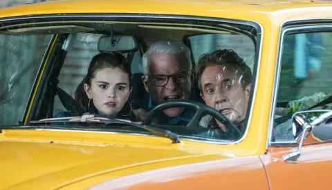 Photo by: XNY/starmaxinc.comSTAR MAX©2025ALL RIGHTS RESERVEDTelephone/Fax: (212) 995-11965/7/25Selena Gomez, Steve Martin and Martin Short are seen on the set of "Only Murders in the Building" on May 7, 2025 in New York City. Photo via Newscom Photo: XNY/starmaxinc.com/NEWSCOM