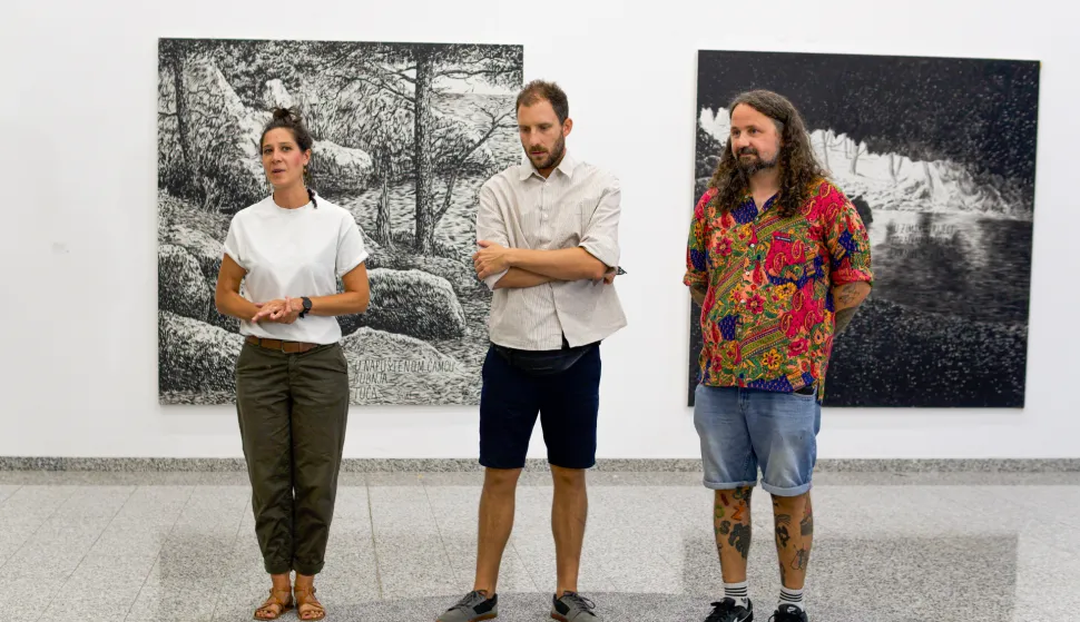 Osijek, Kulturni centar, 20. 08. 2025., izložba U mjerilu prostora i slobode; Miron Milić; izložba; Osječko ljeto kutlure; umjetnost; galerija; umjetnik; otvorenje