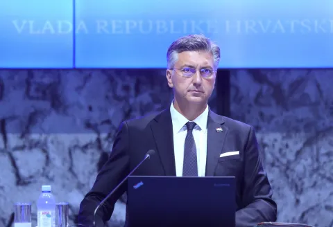 Zagreb.21.8.2025.- Sjednica Vlade RH.Na slici Andrej Plenković.Foto HINA/Tomislav Pavlek/ tp