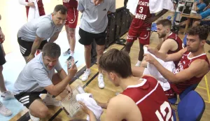 Opatija, 2.8.2025. - Pripremna prijateljska utakmica košarkaških reprezentacija Hrvatske i Ukrajine. Na fotografiji Tomislav Mijatović, izbornik reprezentacije Hrvatske. foto HINA/ Miljenko KLEPAC/ mk