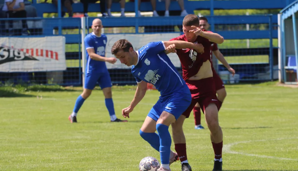 Osijek, 31. 05 2025, Igralište u Višnjevcu, nogmoet, Višnjevac - Baranja Belje (Beli Manstir), MŽNL Osijek - Vinkovci.snimio GOJKO MITIĆ