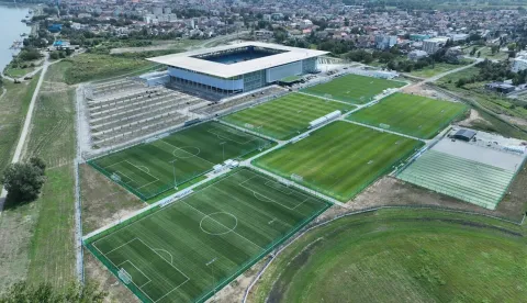 NK Osijek. Opus Arena i kamp Škole nogometa iz zraka