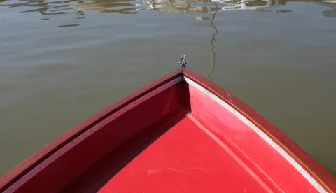 Osijek, 19. 07. 2025., rijeka Drava, Drava, vožnja čamcem, čamac, ljeto, prirodaSNIMIO BRUNO JOBST