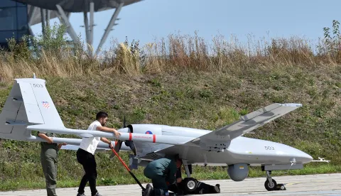 Velika Gorica, 02.09.2025 (novosti) - prezentacija bespilotnih letjelica Bayraktar, na slici foto Davor Kovacevicnovosti