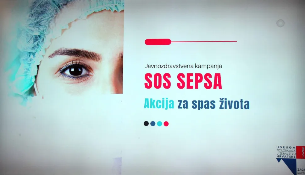 Rijeka, 02.09.2025. - Povodom Svjetskog dana sepse, Udruga poslodavaca u zdravstvu Hrvatske i njezino Stručno dru&scaron;tvo bolnica u novom bolničkom kompleksu KBC-a Rijeka na Su&scaron;aku organizirali su javnozdravstvenu akciju "SOS - spas života". Na događaju su govorili Alen Ružić, ravnatelj KBC-a Rijeka, Vi&scaron;nja Ivančan, predsjednica Hrvatskog dru&scaron;tva za anesteziologiju, reanimatologiju i intezivnu medicinu i Tereza &Scaron;arić, Promeritus savjetovanje. foto HINA/ Miljenko KLEPAC/ mk