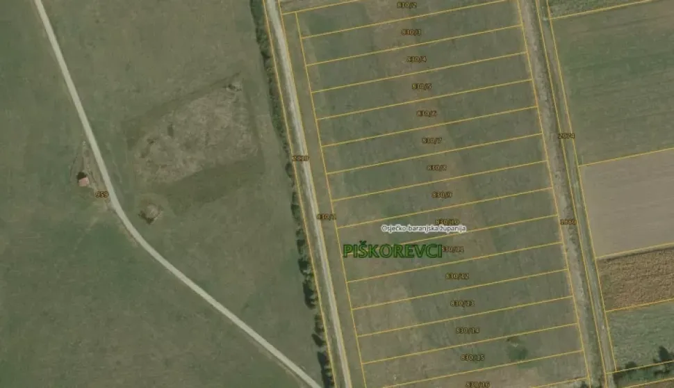 Piškorevci, đakovoparcelirana građevinska zemljištaRujan 2025.