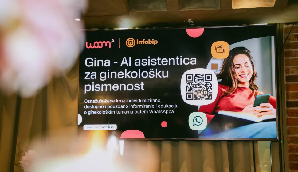 gina ai asistentica za ginekolosku pismenostCredit: USTUPLJENA FOTOGRAFIJACaption:Gina je alat koji donosi provjerene informacije, dostupno, interaktivno i diskretno