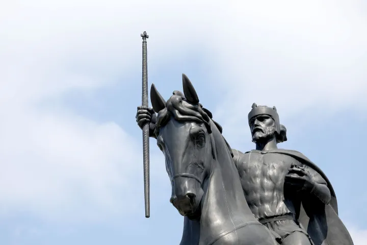 23.04.2018., Zagreb- Spomenik kralju Tomislavu."nPhoto: Patrik Macek/PIXSELL 