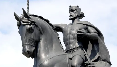 23.04.2018., Zagreb- Spomenik kralju Tomislavu."nPhoto: Patrik Macek/PIXSELL 