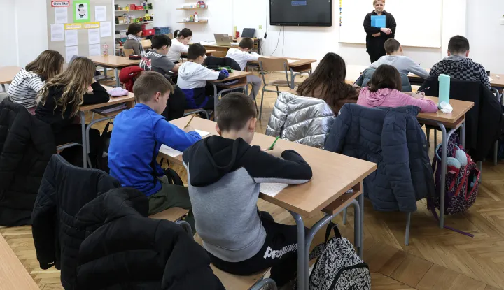 Osijek, 25. 01. 2024., OS F. K. Frankopana, Nacionalni ispit, 4. razred, 8. razred, okrugli stol o Nacionalnim ispitima, ilustracijaSNIMIO BRUNO JOBST