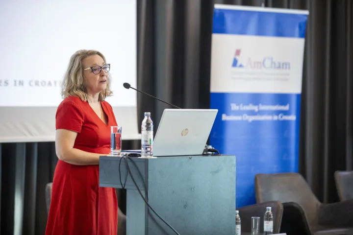 Zagreb, 08.09.2025 - Američka gospodarska komora i Enterprise Investors, jedna od vodećih private equity kompanija u srednjoj i istočnoj Europi, organizirali su "Building Enduring Businesses in Croatia". Na fotografiji Andrea Doko Jelu&scaron;ić. foto HINA/ Daniel KASAP/ dk