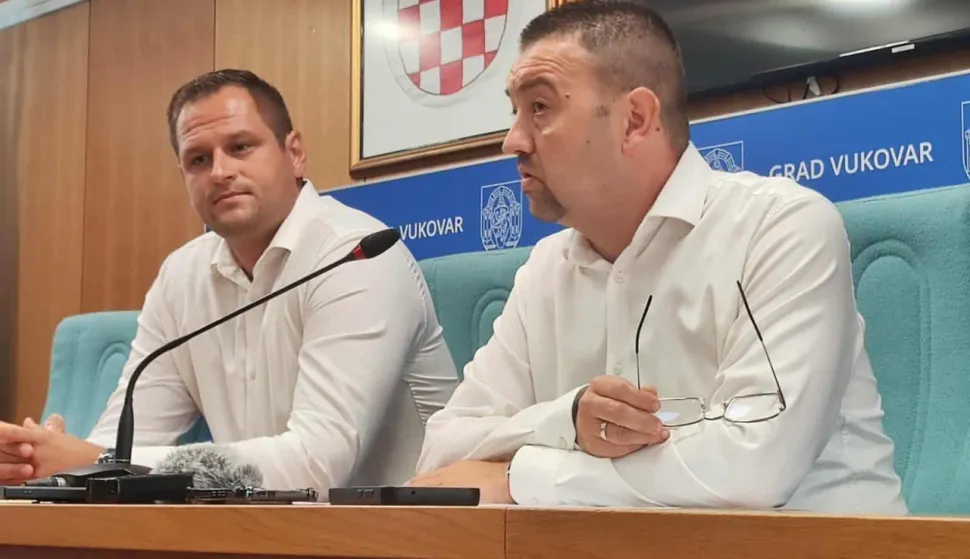 Dogradonačelnik Filip Sušac i gradonačelnik Marijan Pavliček; Vukovar