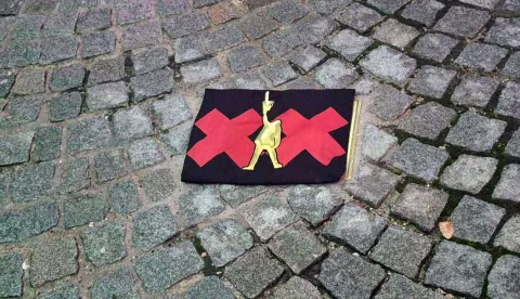 Vara?din, 10.9.2025.- Otkrivanjem plo?e najve?e ikone trash filmova Bore Leeja na Walk of Fameu u Uskoj ulici, u srijedu je u Vara?dinu obilje?en po?etak jubilarnog 20. Trash Film festivala koji ?e potrajati do 13. rujna, a za koji je prijavljen 131 film iz cijelog svijeta. foto HINA/ Sini?a KALAJD?IJA/ ua