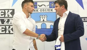 13.06.2016., Osijek - Nogometas GNK Dinamo Borna Barisic potpisao je trogodisnji ugovor sa NK Osijek. Alen Petrovic. Photo: Marko Mrkonjic/PIXSELL------gn dva stupca color sport